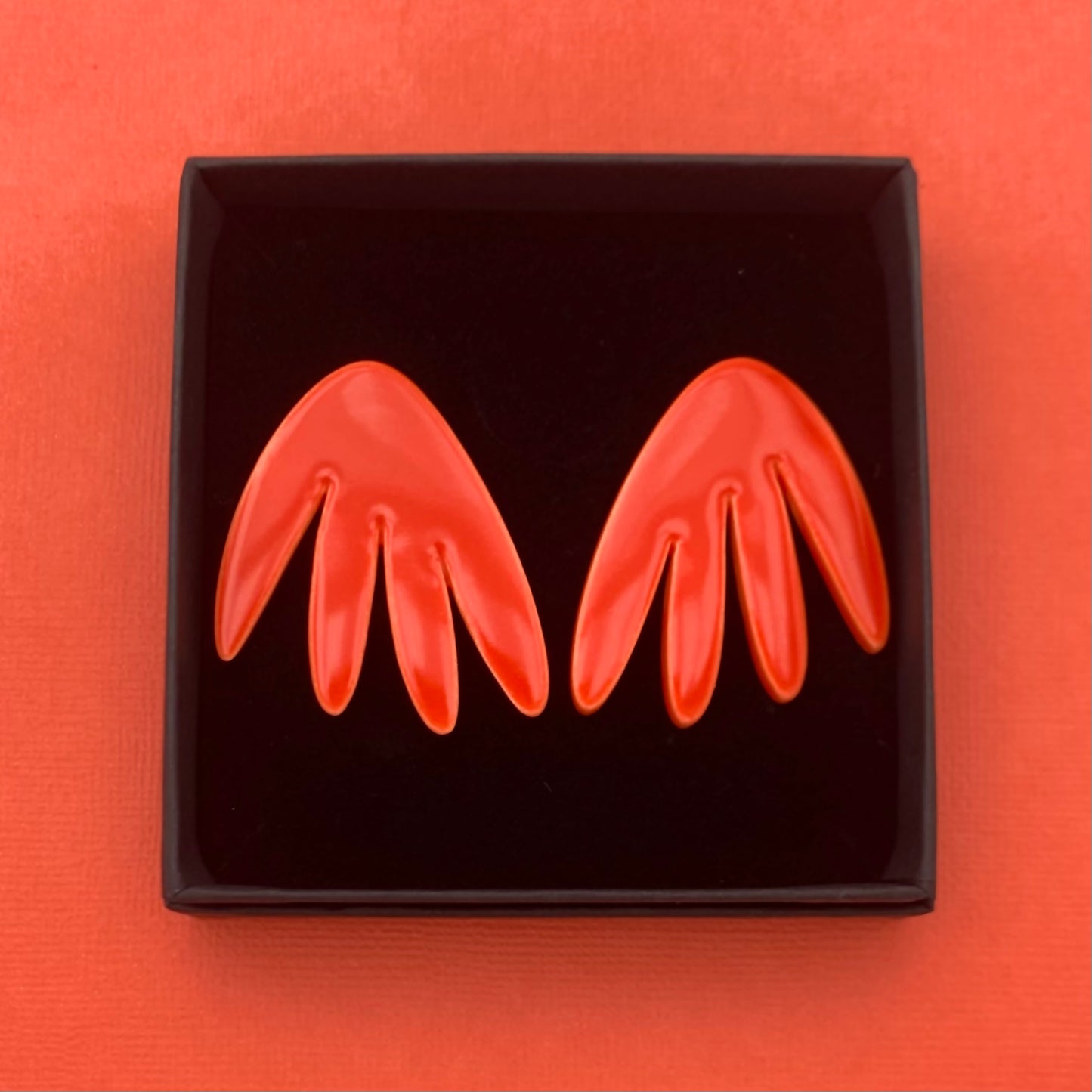 Boucles d'oreilles wings, rouge