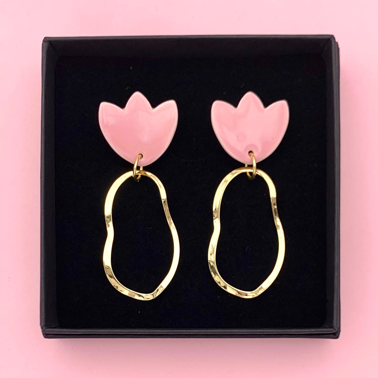 Boucles Flora, rose pâle