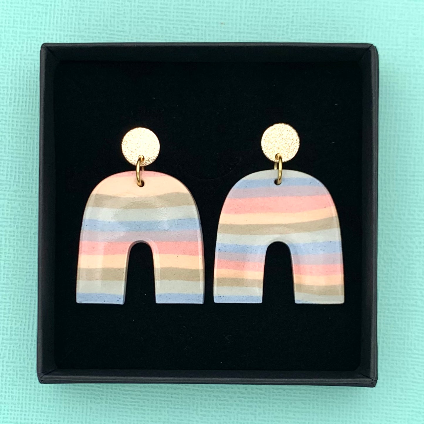 Boucles d'oreilles Nerikomi rayé Pont