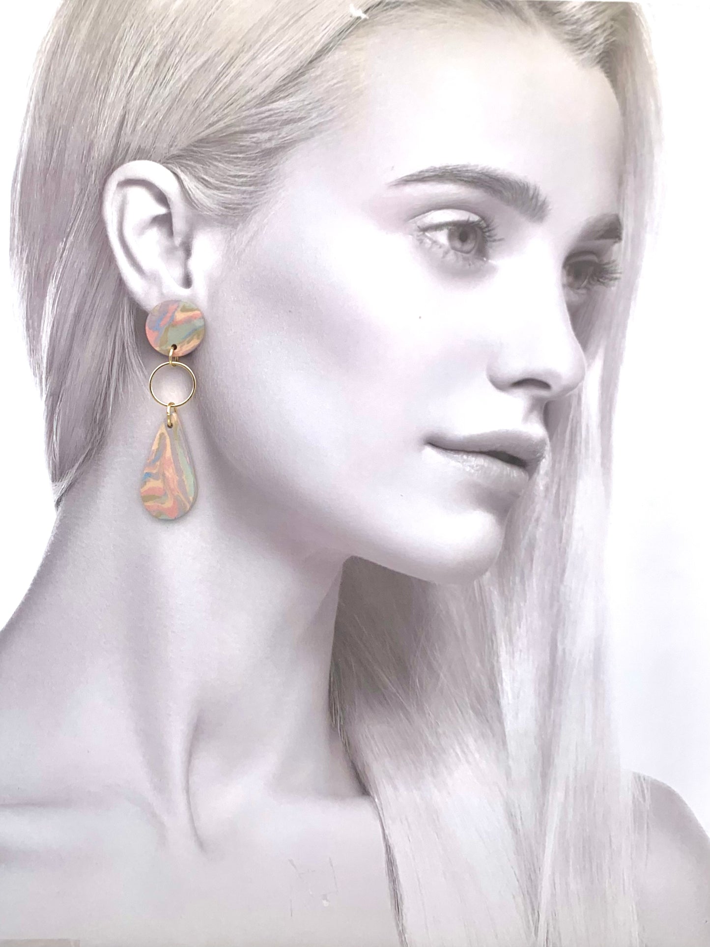 Boucles d'oreilles Nerikomi goutte