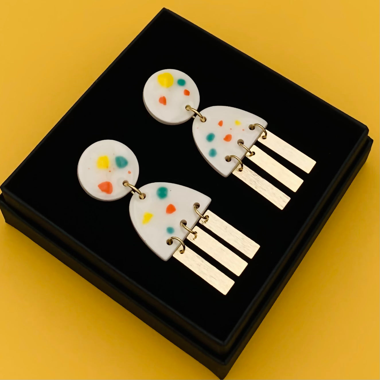 Boucles d'oreilles à pampilles tachetées