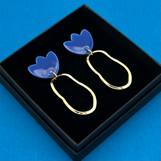 Boucles Flora, bleu