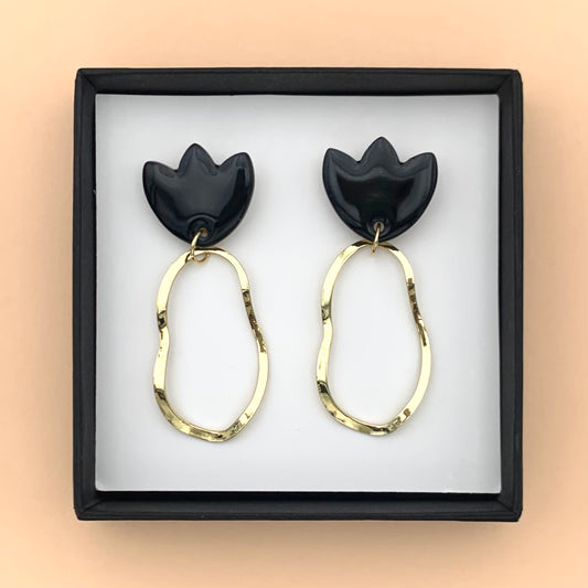 Boucles Flora, noir