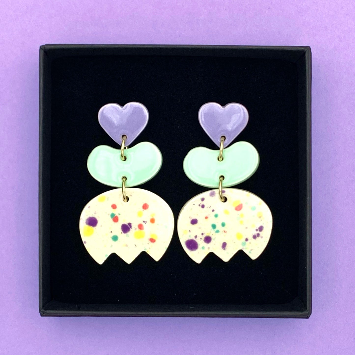 Boucles Bisou, lavande et menthe pastel