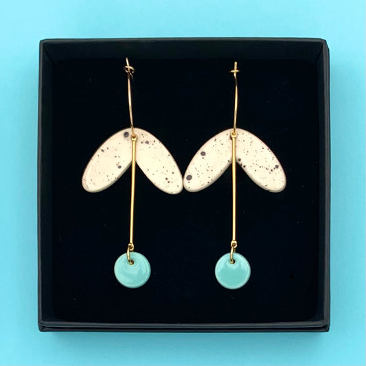 Boucles Pistil, turquoise