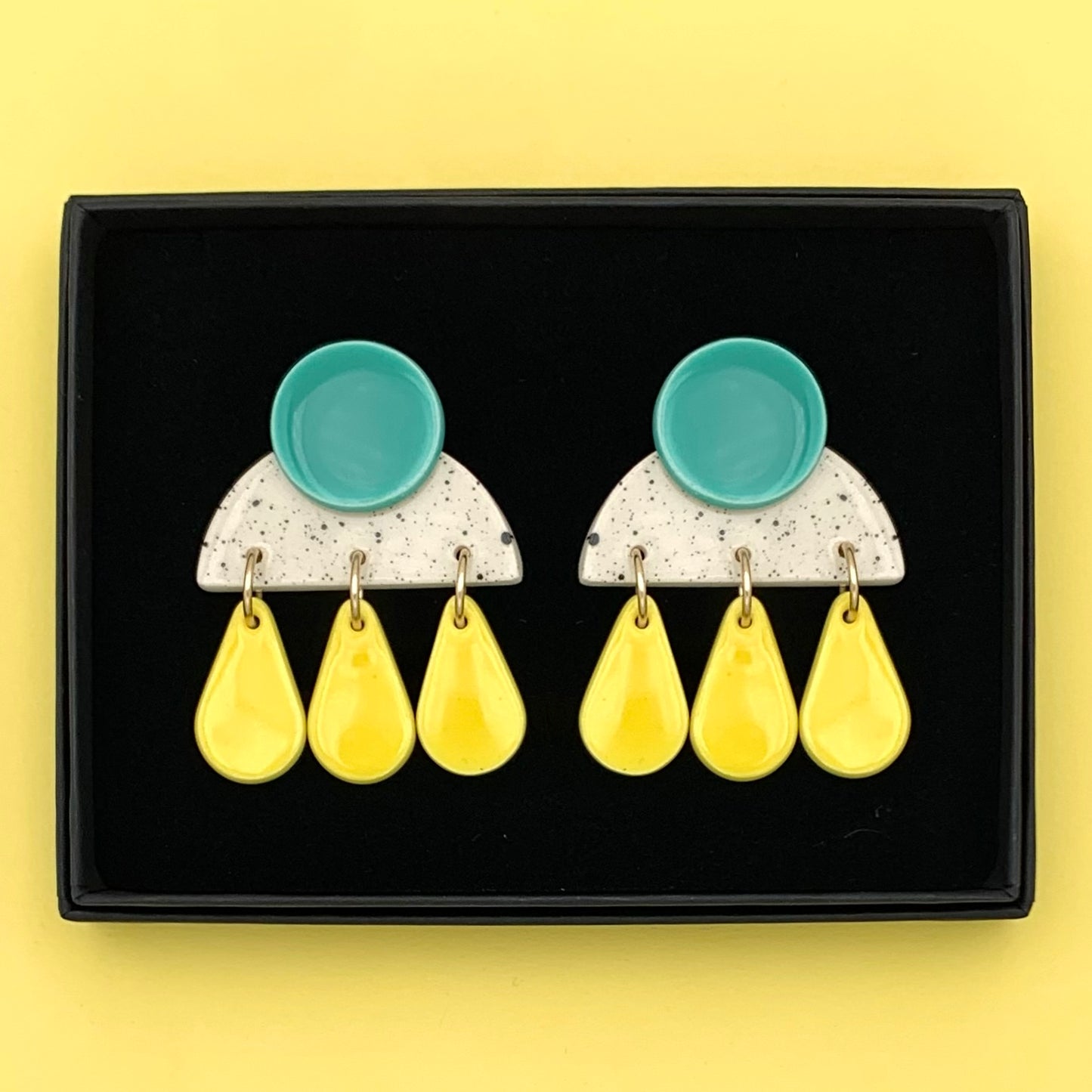Boucles Pic Ploc, menthe et jaune citron