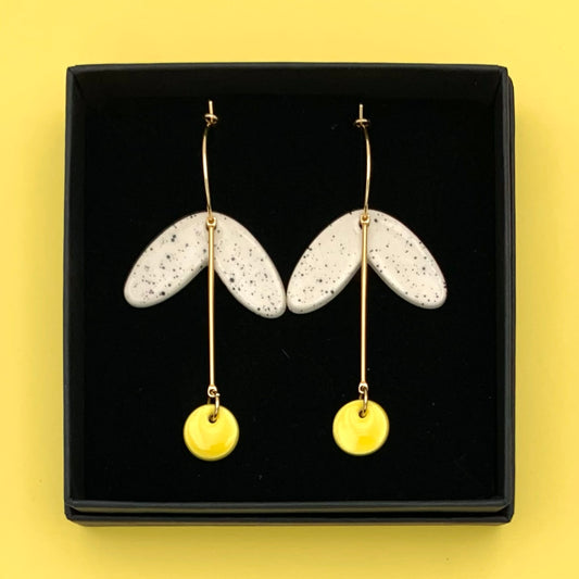 Boucles Pistil, jaune citron