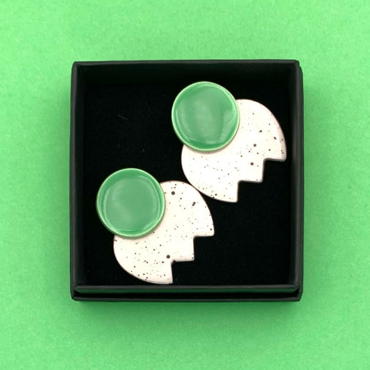 Boucles Bonbon moucheté, vert pomme