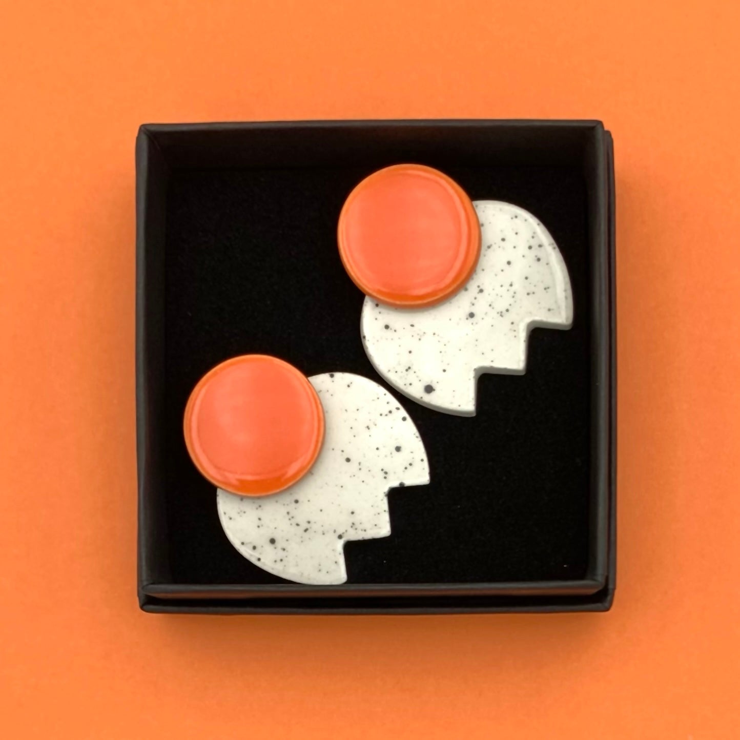 Boucles Bonbon moucheté, orange