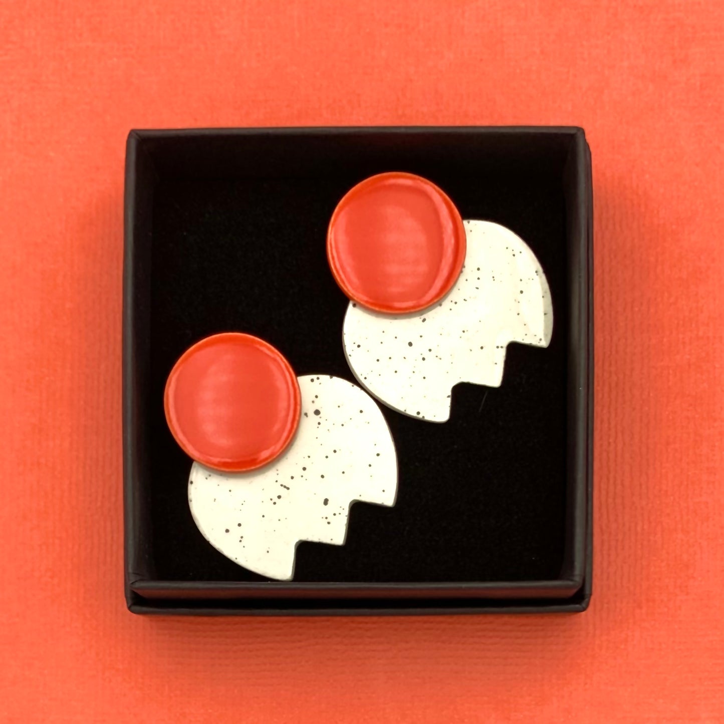 Boucles Bonbon moucheté, rouge