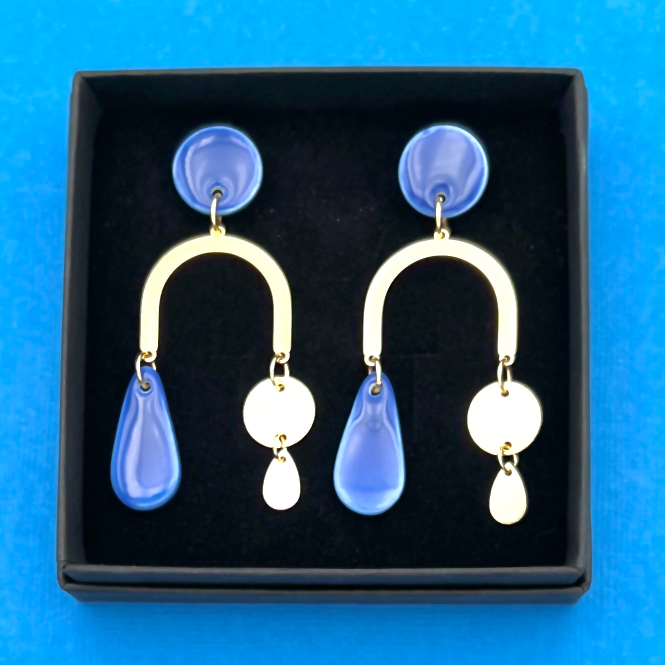 Boucles Pont à sequins, bleu