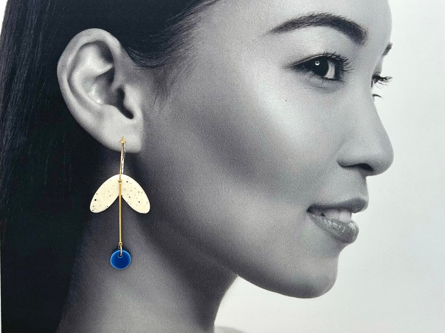 Boucles Pistil, bleu cobalt